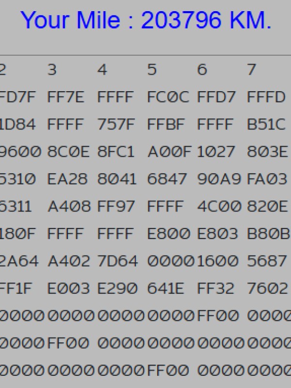 เช็คไฟล์ BIN ไมล์รถยนต์